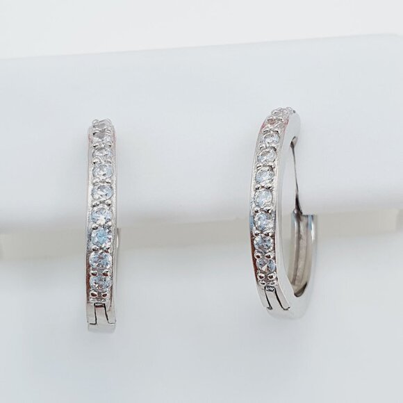 "925 Sterling Silver Cubic Zirconia Earrings, U19254671 - Picture 6 of 10